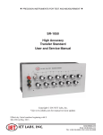 esi SR1050 Manual