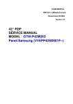 42-Inch PDP Display Service Manual for Model GTW