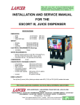 INSTALLATION AND SERVICE MANUAL FOR THE ESCORT III