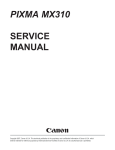 PIXMA MX310 SERVICE MANUAL