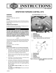 Sportster Forward Control Kit Instruction Sheet - Harley