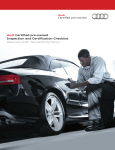 Audi Certified pre-owned Inspection and Certification