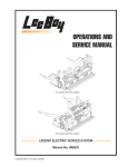 LeeBoy Legend Electric Screed Manual 2005