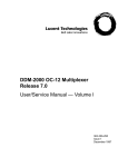 DDM-2000 OC-12 Multiplexer Release 7.0 User/Service Manual