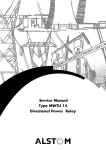 Service Manual Type MWTU 14 Directional Power Relay