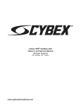 Cybex VR3® Fly/Rear Delt Owner`s and Service Manual Strength