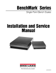 BenchMark Series Installation and Service Manual