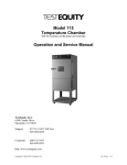 TestEquity 115 Temperature Chamber Operation and Service Manual