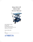 Maxx-Mini Lift MMLE-80D Service Manual - Lift
