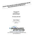 Cargo Hook Kit Owner`s Manual - Onboard Systems International