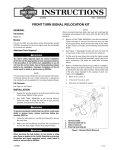 Front Turn Signal Relocation Kit Instruction Sheet - Harley
