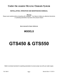 Manual: Watts GTS450 & GTS550