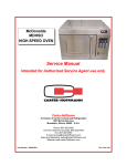 18400-5001 High Speed Oven Service Manual