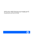 HP Pavilion HDX Entertainment Notebook PC