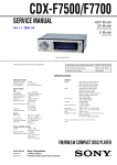 SONY CDX-F7500, CDX-F7700 - Service Manual. www.s