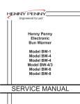 Henny Penny Electronic Bun Warmer Model BW-1