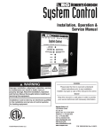 SYSTEM CONTROL Installation, Operation and Service Manual