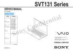Sony Confidential SVT131 Series SERVICE MANUAL