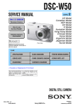 Service Manual of Sony DSC-W50 Digital Camera