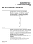 SLX2 WIRELESS HANDHELD TRANSMITTER