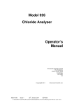 92691000 Sherwood M926 Operator Manual