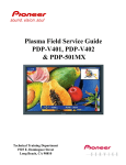 Plasma Field Service Guide PDP-V401, PDP-V402 & PDP