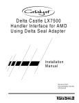 Delta Castle LX7500 Handler Interface for AMD Using