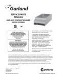 service/parts manual garland fondant warmer model efw800