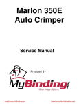 Marlon 350E Auto Crimper Service Manual