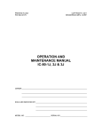 operation and maintenance manual ic-80-1j, 2j & 3j