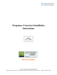 Frequency Converter Installation Instructions