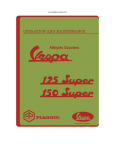 Vespa 150 super service Manual