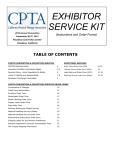 EXHIBITOR SERVICE KIT - California Physical Therapy Association