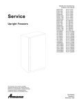 RS1500000 Amana Upright Freezers Service Manual
