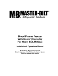Blood Plasma Walk-In Manual - Master-Bilt