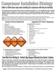 Compressor Installation Procedures