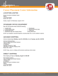 JSM 2014 Career Placement Shipment & Equipment Information