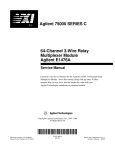 E1476A 64-Channel 3-Wire Relay Multiplexer Module Service Manual