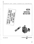 422A Crystal Detector Operating and Service Manual