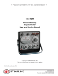 GR 1864-1644 Megohmmeter Manual