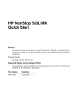 SQL/MX Quick Start - Hewlett Packard Enterprise Support Center