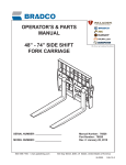 Side Shift Carriage Manual (48" to 74")