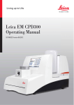 Leica EM CPD300 Operating Manual