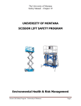 UNIVERSITY OF MONTANA SCISSOR LIFT SAFETY PROGRAM