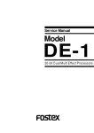 Service Manual -- Fostex -- DE-1