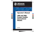 Operator`s Manual 1000 And 2000 Product Families International