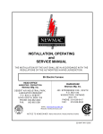 INSTALLATION, OPERATING and SERVICE MANUAL