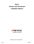 Nevco Outdoor LED Scoreboard Installation Manual