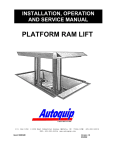 PLATFORM RAM LIFT - Autoquip Corporation