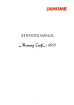 JANOME MC9000 Memory Craft Service Manual